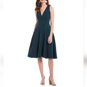 Dress The Population Womens Cocktail Dress Small Green Sleeveless Wedding party
